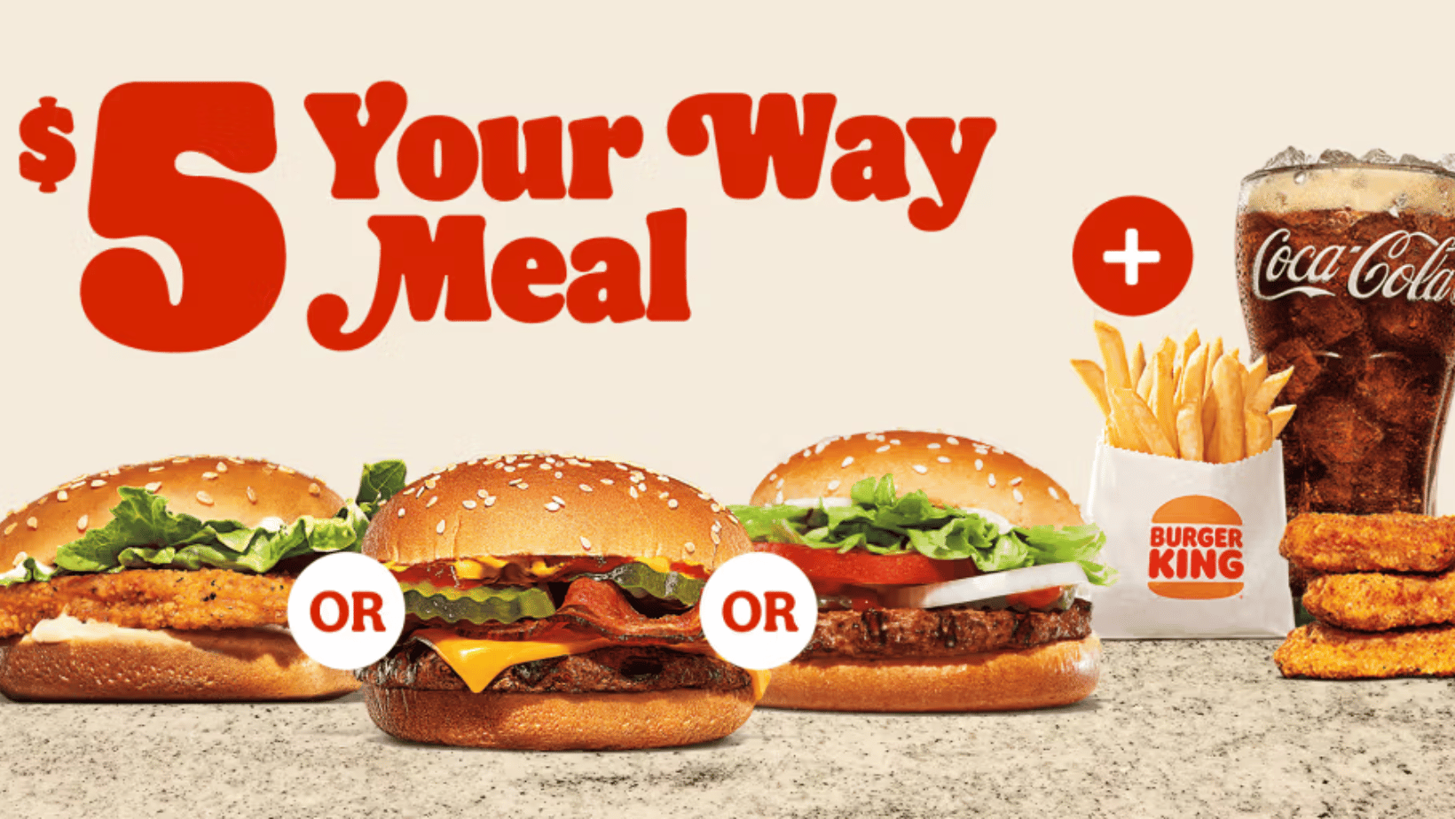 Burger King 5 Dollar Your Way Meal 