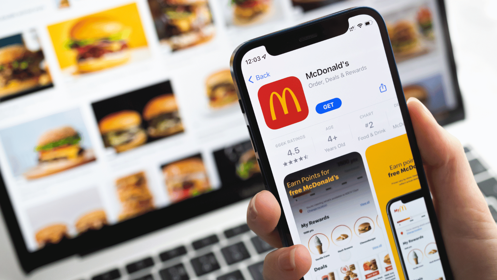 MyMcDonalds loyalty program on an iphone