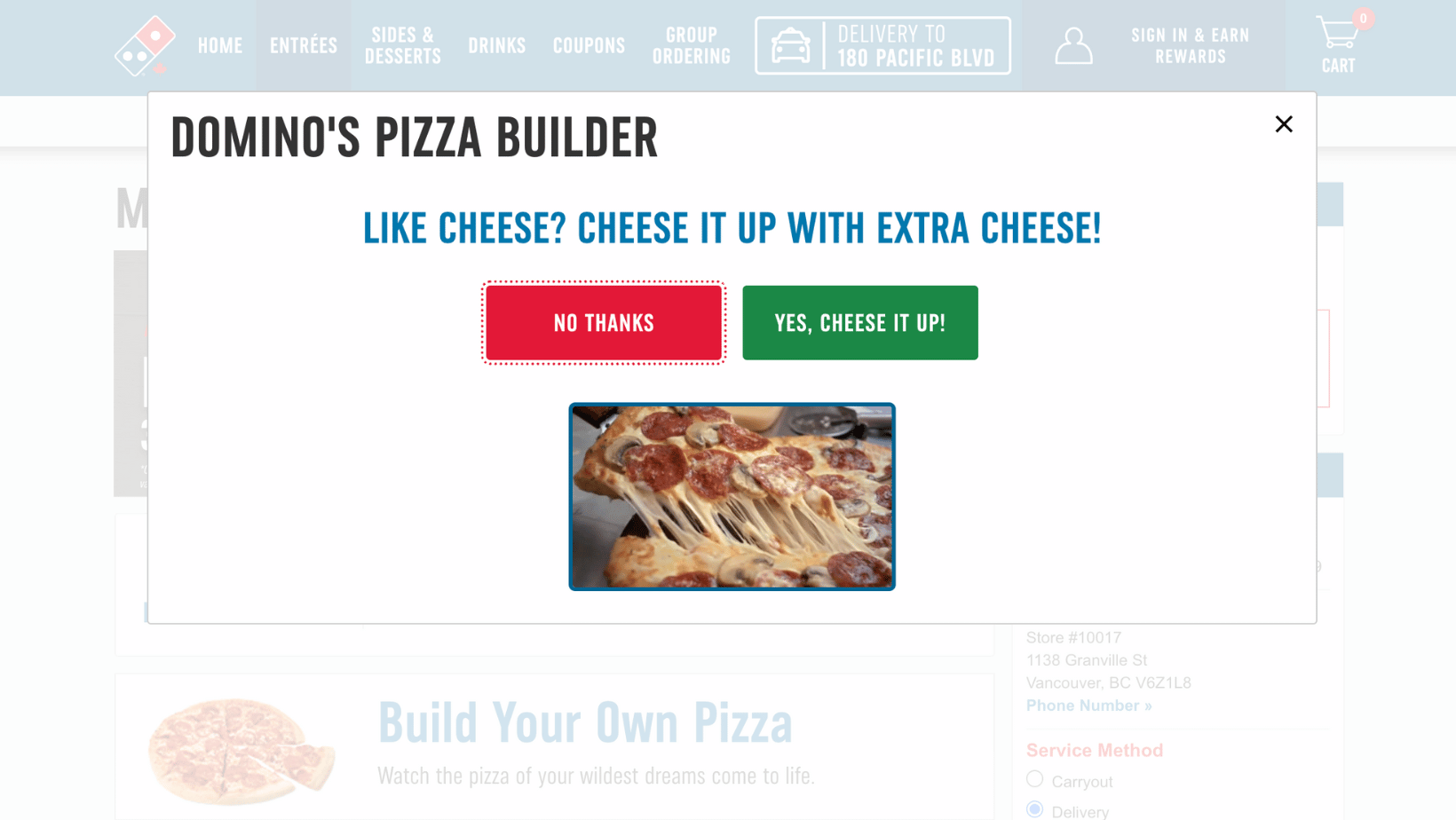 Online Ordering Best Practice Dominos Upselling