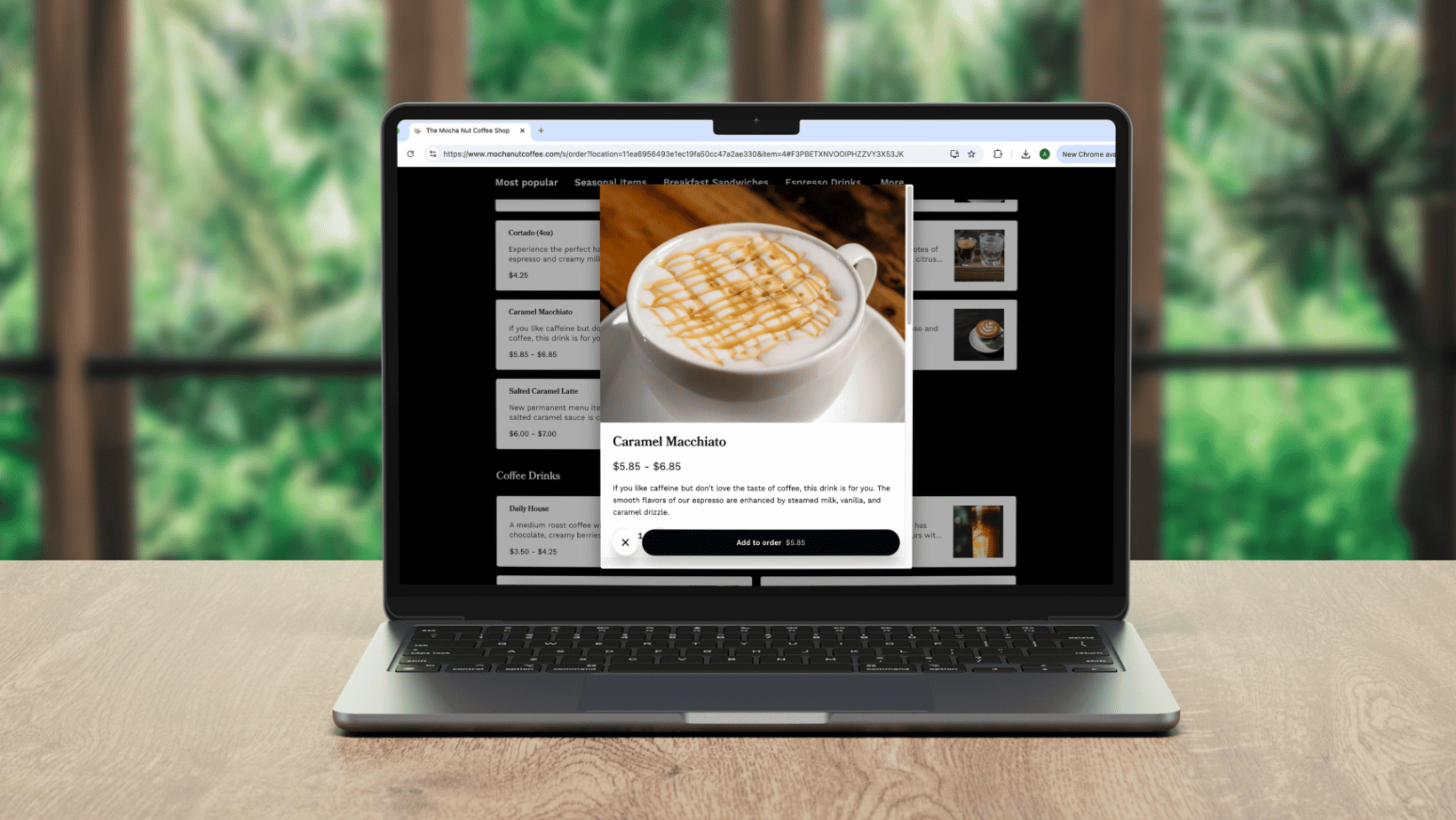 Mocha Nut's Web Online Ordering System